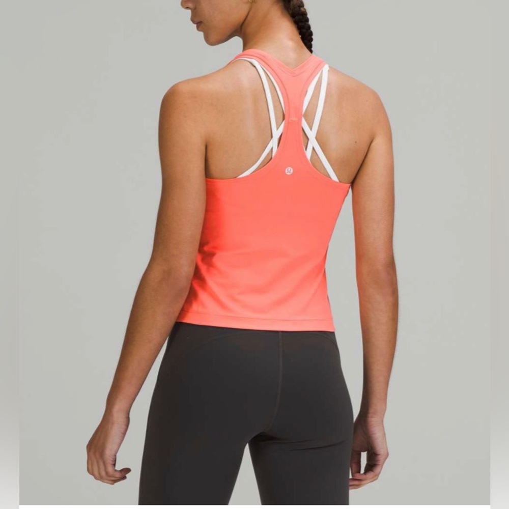Lululemon Size 6 Cool Racerback Short Tank Top Nulu Raspberry Cream